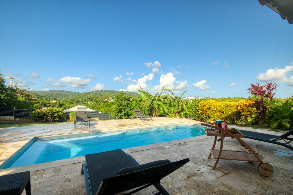 9Location villa piscine 4 chambres sainte luce_vue piscine